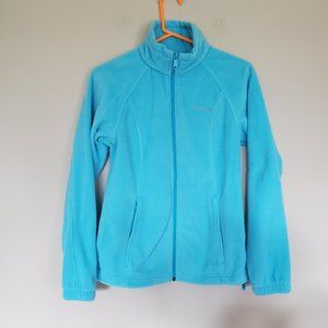 Columbia bright powder blue zip up fleece jacket S
